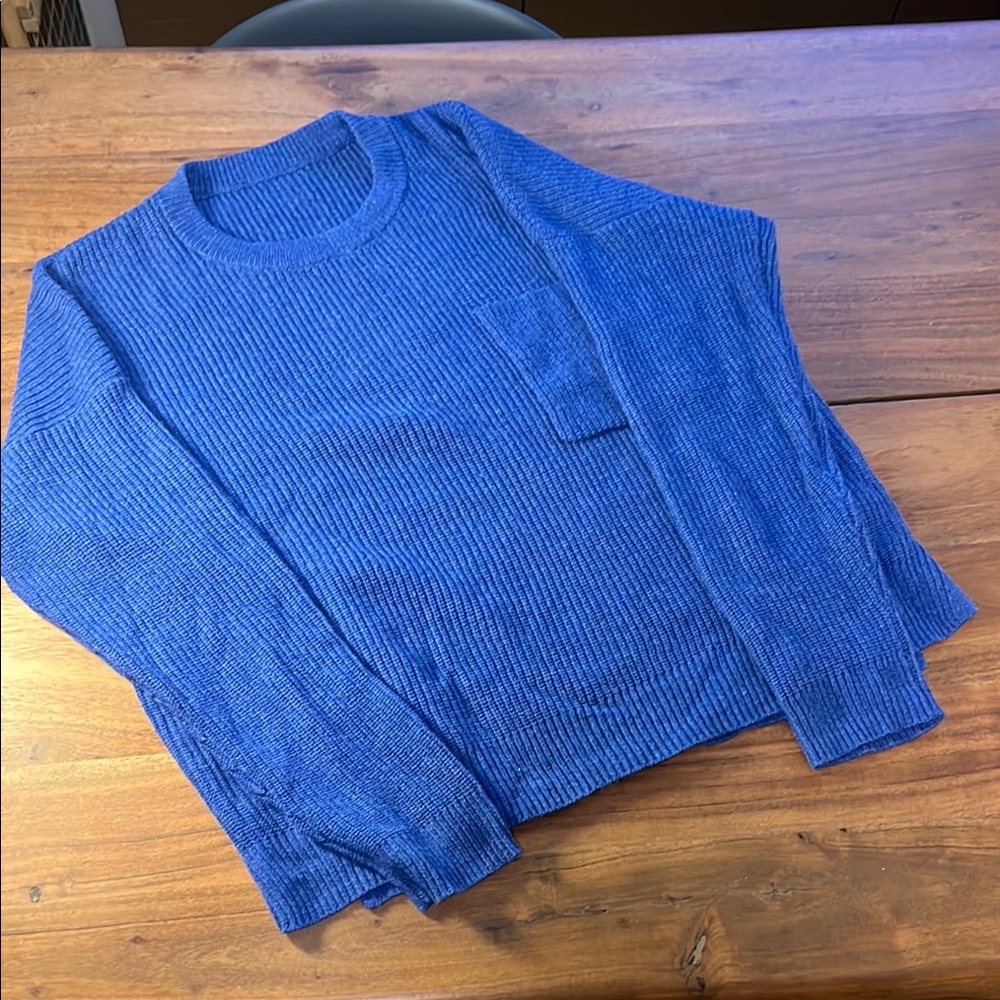 J. Crew Blue Crew Neck Sweater Knit Long Sleeve